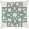 Tiwari Home 20" Sage Green and Gray Lavish Labyrinth Square Throw Pillow Cover